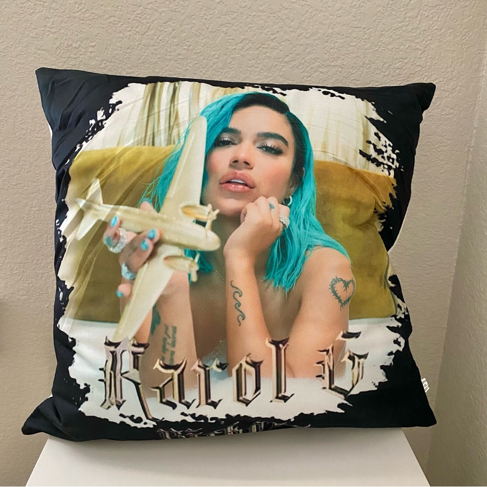 TWO Karol g bichota kg0516 album cover pillow